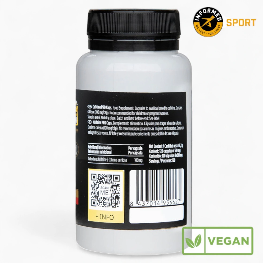 bote de capsulas de cafeina de crown