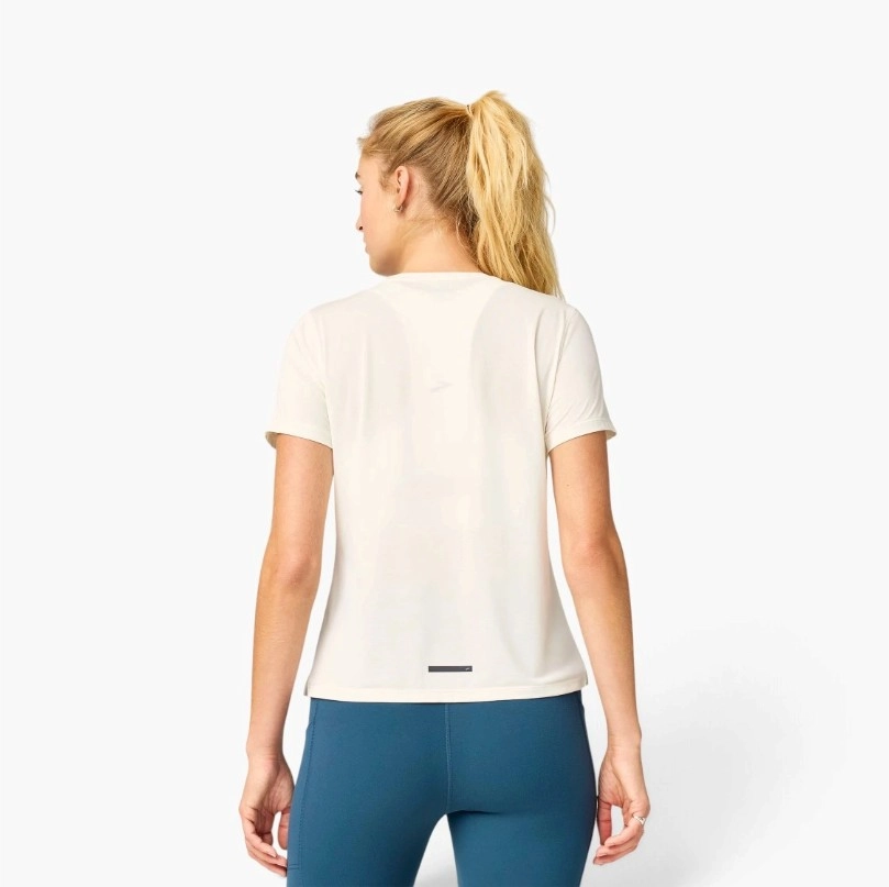 Tejido técnico de la Brooks Dash Reflective Short Sleeve Mujer